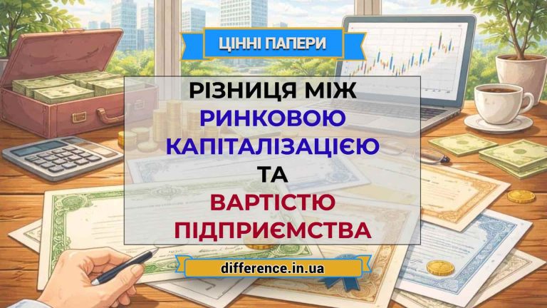 Різниця між ринковою капіталізацією та вартістю підприємства