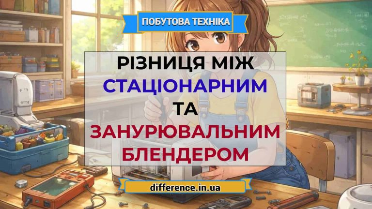 Різниця між стаціонарним та занурювальним блендером