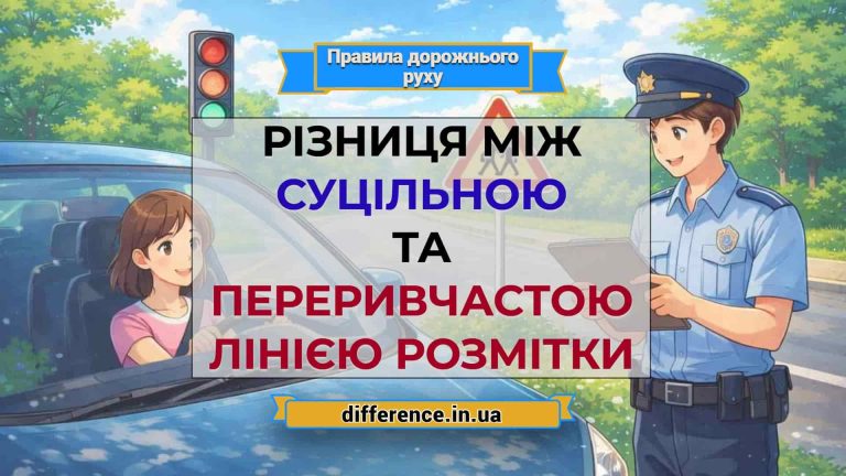 Різниця між суцільною та переривчастою лінією розмітки