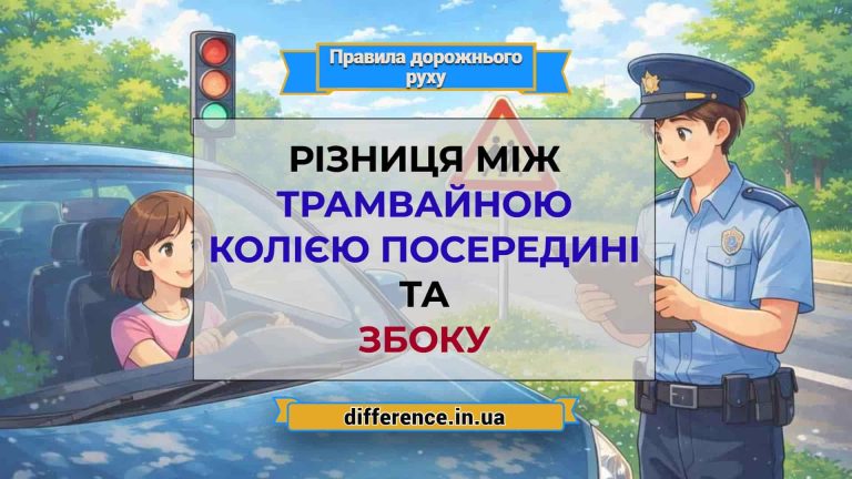 Різниця між трамвайною колією посередині та збоку