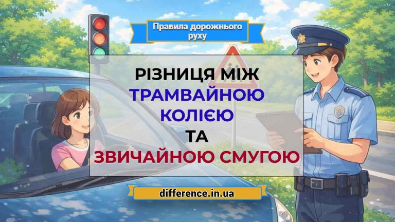 Різниця між трамвайною колією та звичайною смугою