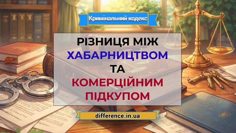 Різниця між хабарництвом та комерційним підкупом