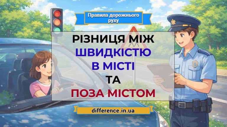 Різниця між швидкістю в місті та поза містом