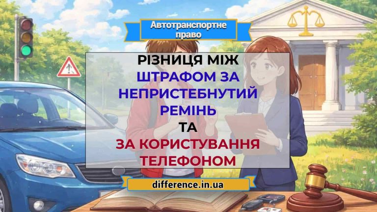 Різниця між штрафом за непристебнутий ремінь та за користування телефоном