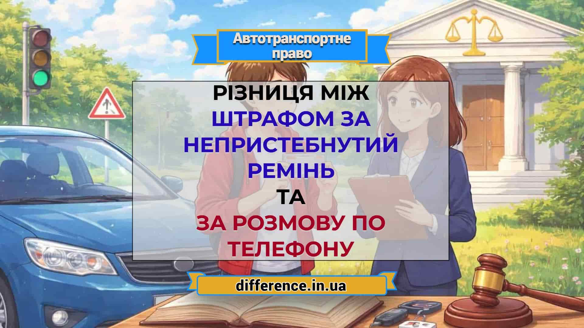 Різниця між штрафом за непристебнутий ремінь та за розмову по телефону