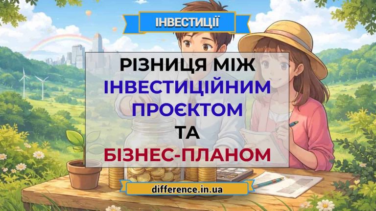 Різниця між інвестиційним проєктом та бізнес-планом