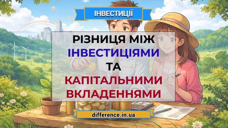 Різниця між інвестиціями та капітальними вкладеннями
