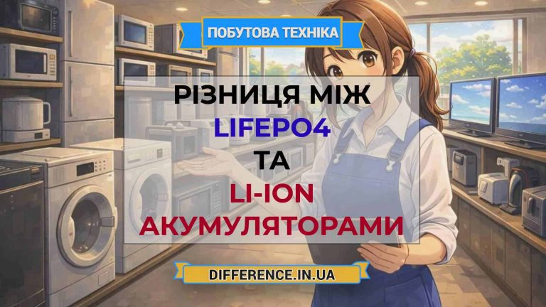 Різниця між LiFePO4 та Li-ion акумуляторами
