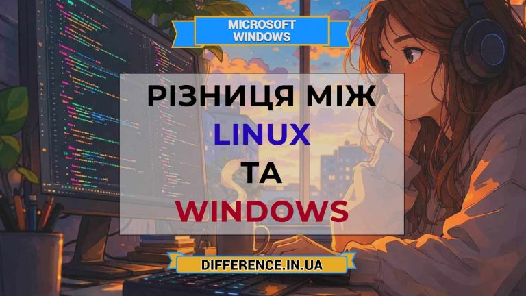 Різниця між Linux та Windows