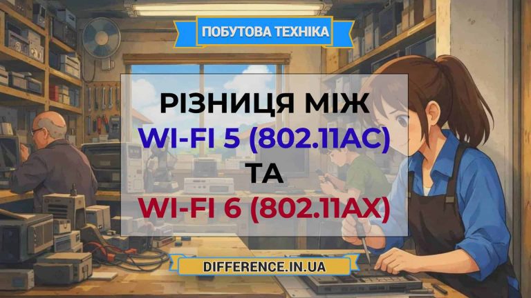 Різниця між Wi-Fi 5 (802.11ac) та Wi-Fi 6 (802.11ax)