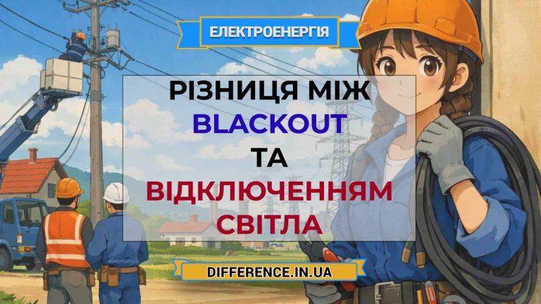Різниця між blackout та відключенням світла
