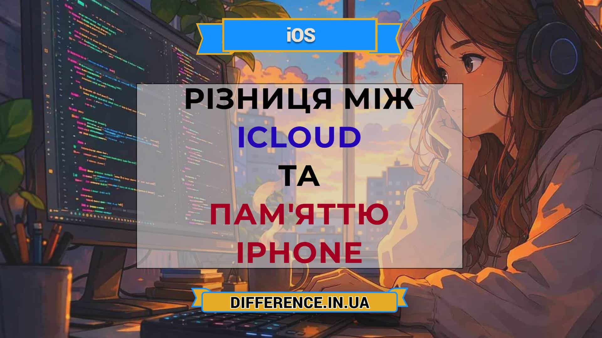 Різниця між iCloud та пам'яттю iPhone