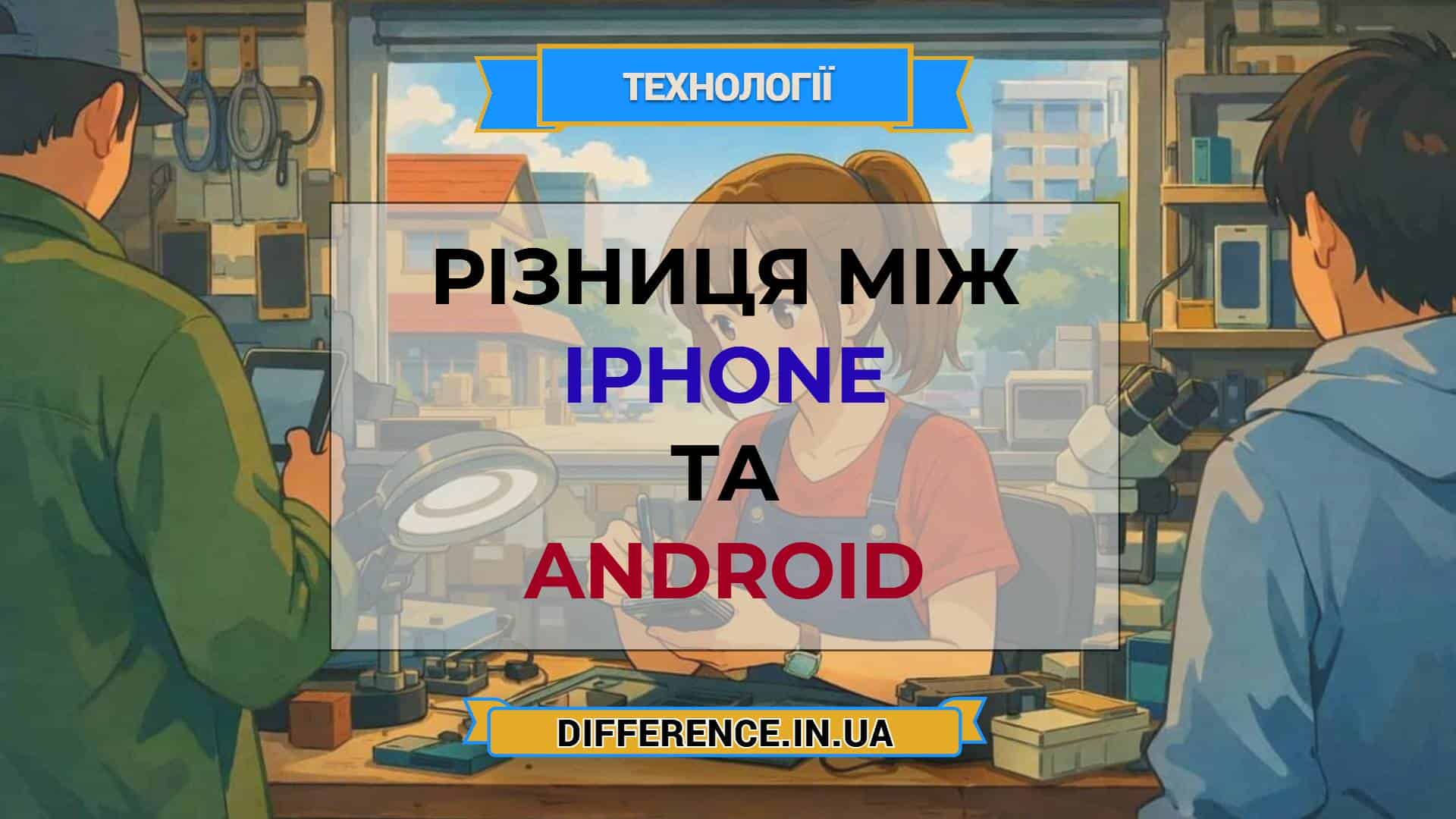Різниця між iPhone та Android