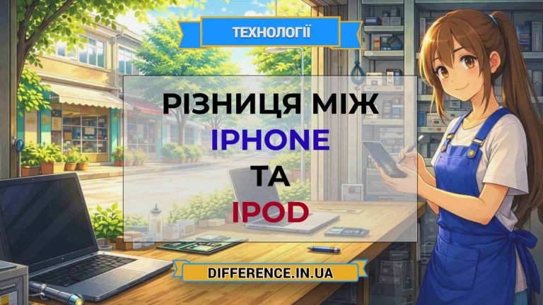 Різниця між iPhone та iPod