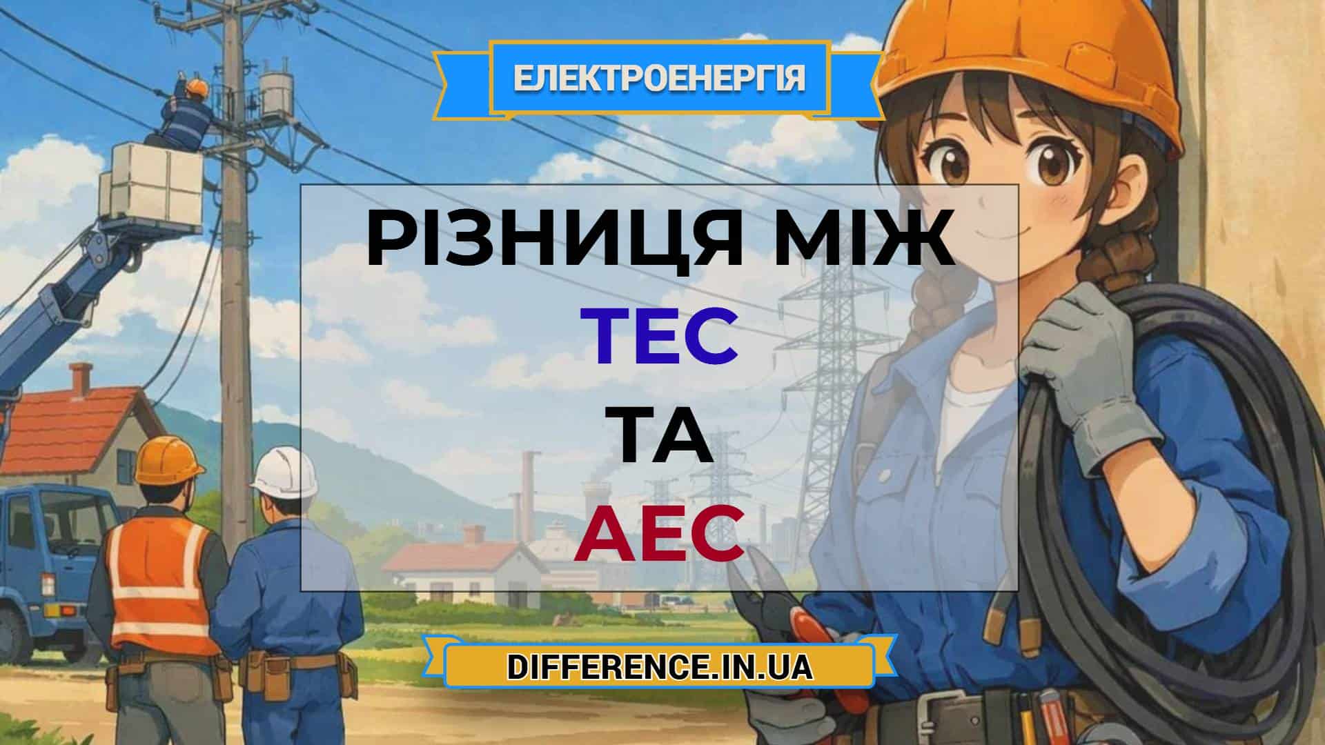 Різниця між ТЕС та АЕС
