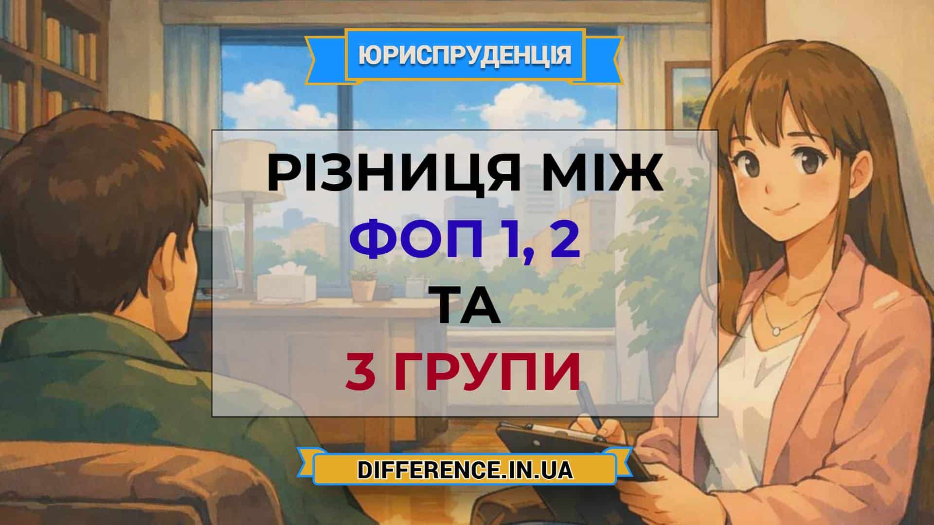 Різниця між ФОП 1, 2 та 3 групи