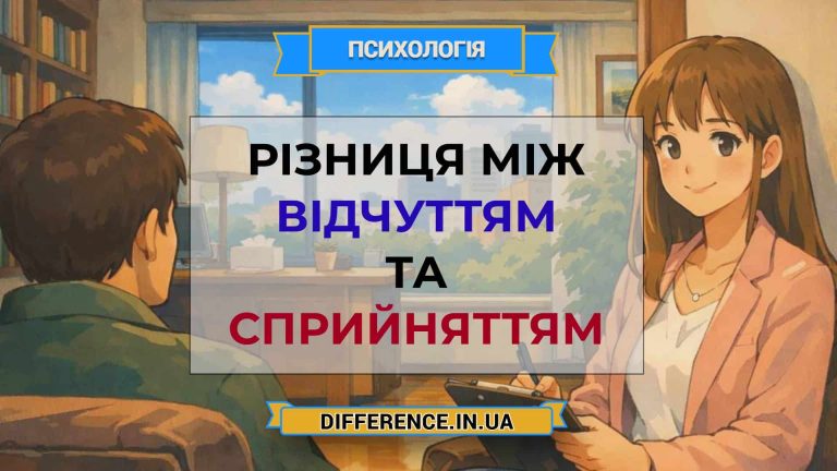 Різниця між відчуттям та сприйняттям