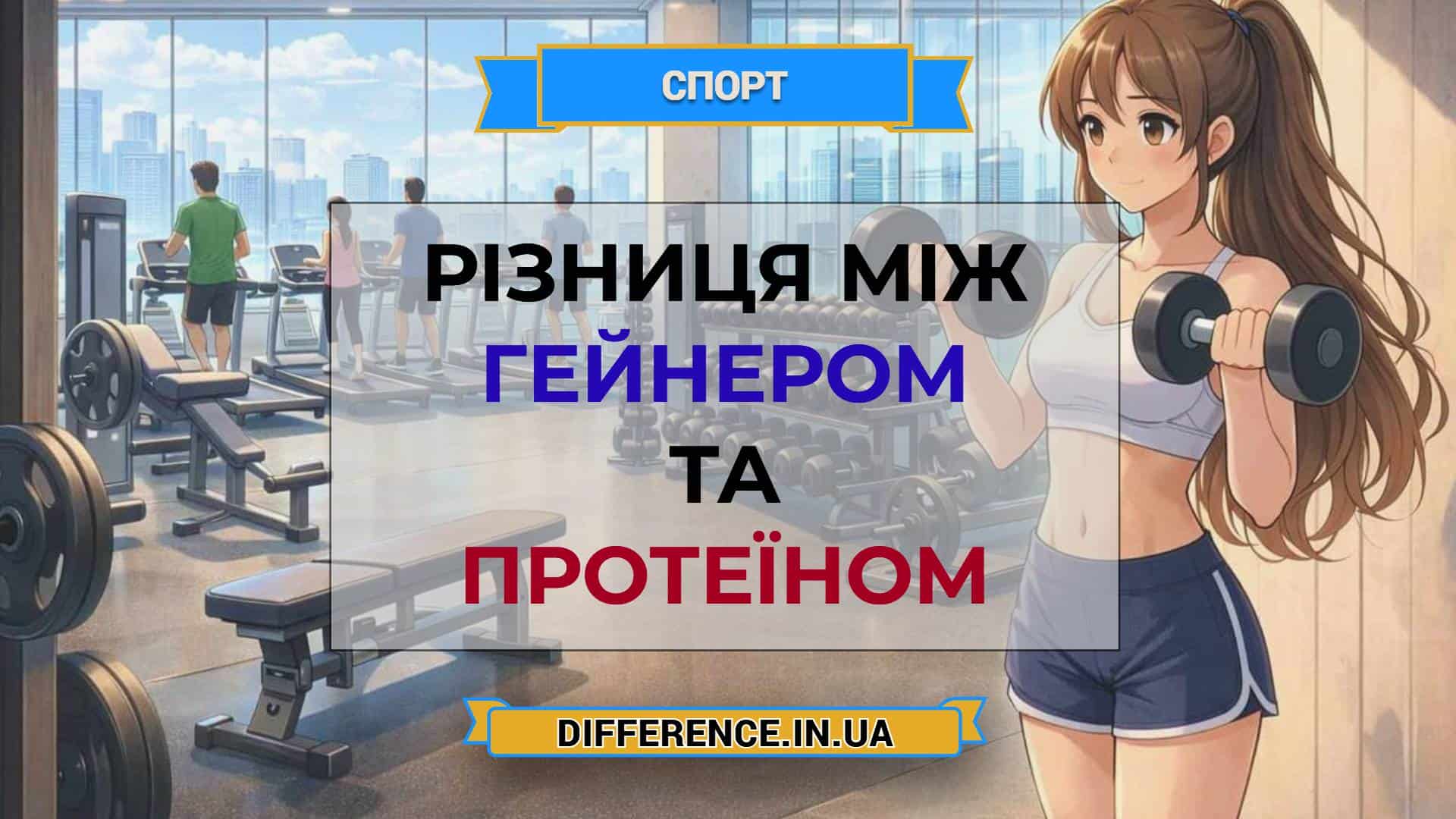 Різниця між гейнером та протеїном