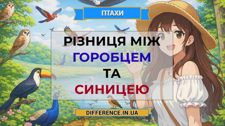 Різниця між горобцем та синицею