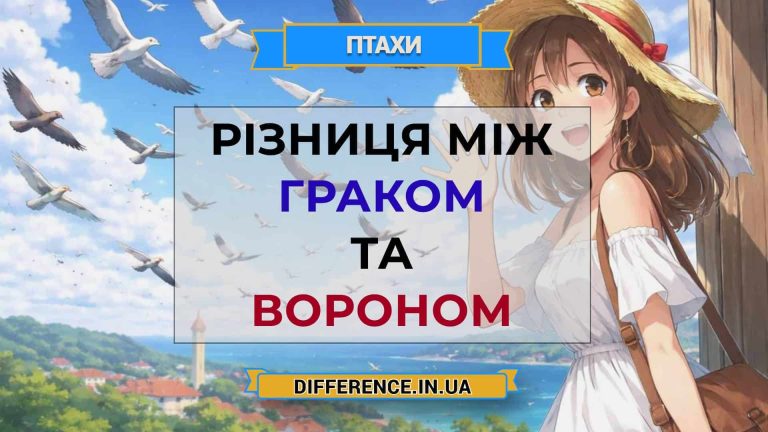 Різниця між граком та вороном