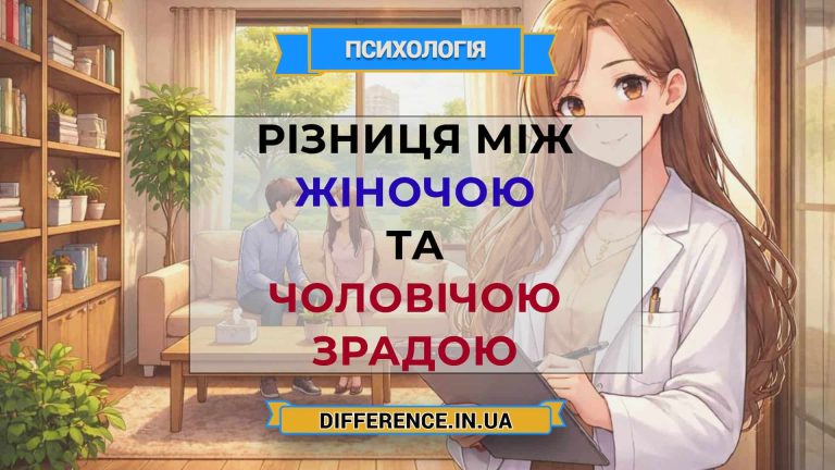 Різниця між жіночою та чоловічою зрадою