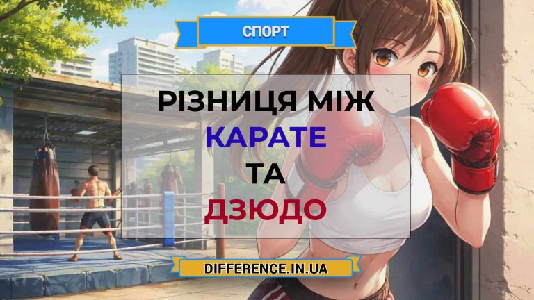 Різниця між карате та дзюдо