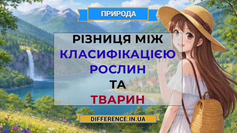 Різниця між класифікацією рослин та тварин