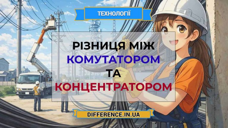 Різниця між комутатором та концентратором