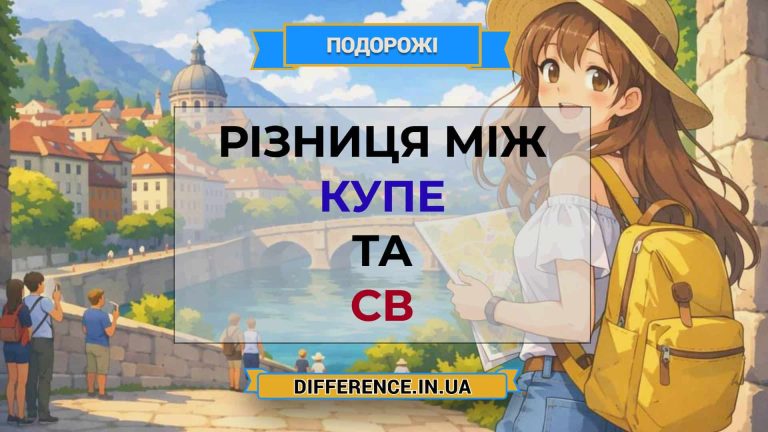 Різниця між купе та СВ