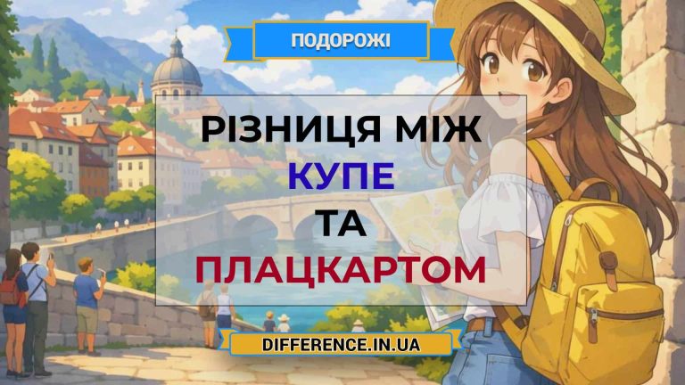 Різниця між купе та плацкартом