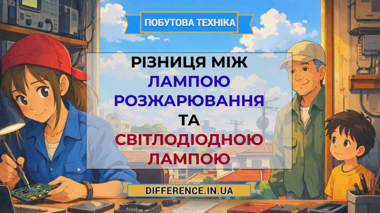Різниця між лампою розжарювання та світлодіодною лампою