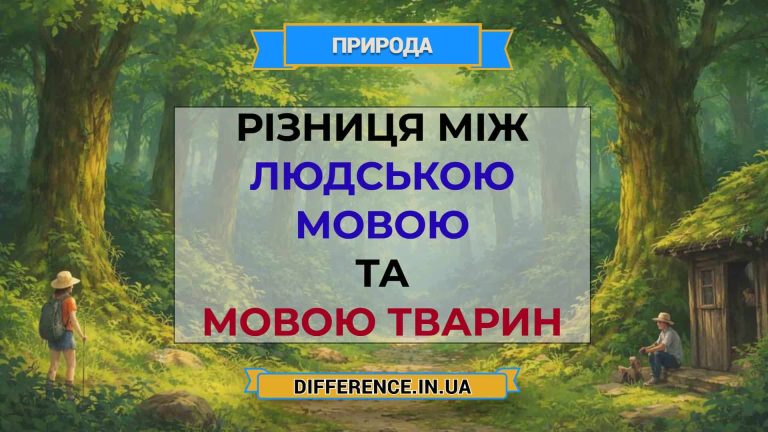 Різниця між людською мовою та мовою тварин