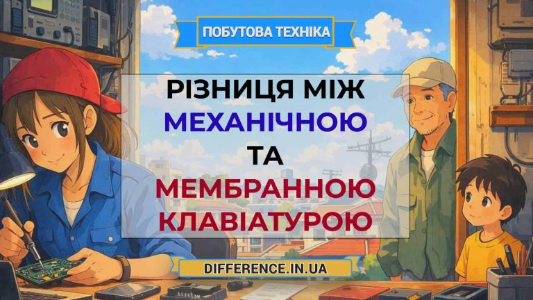Різниця між механічною та мембранною клавіатурою