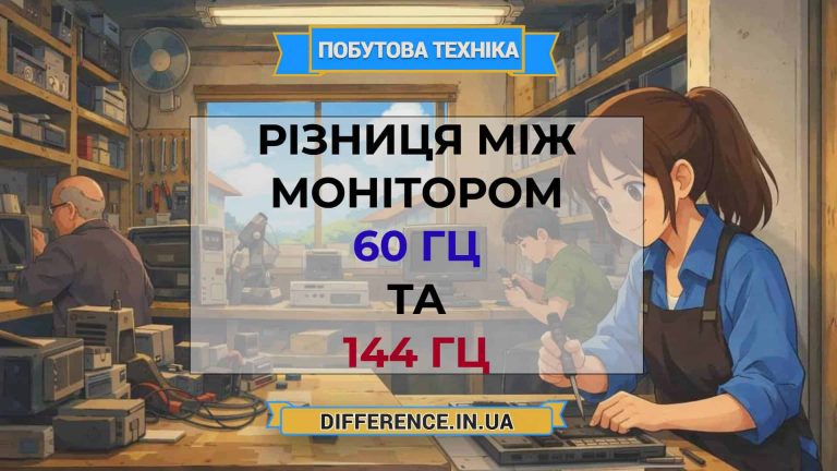Різниця між монітором 60 Гц та 144 Гц