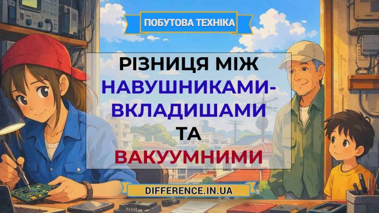 Різниця між навушниками- вкладишами та вакуумними