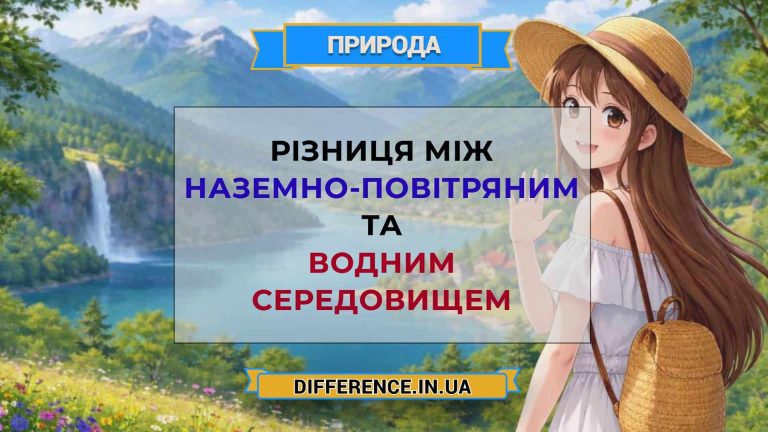 Різниця між наземно-повітряним та водним середовищем