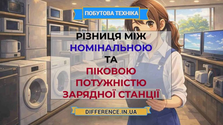 Різниця між номінальною та піковою потужністю зарядної станції