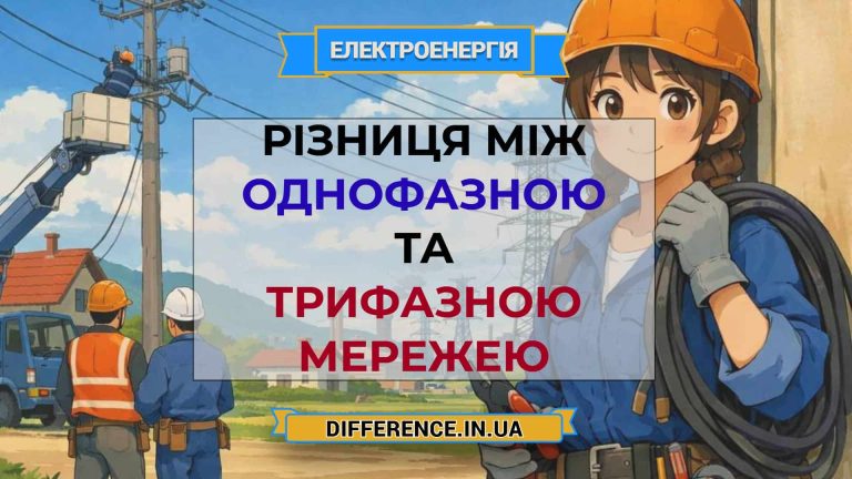 Різниця між однофазною та трифазною мережею