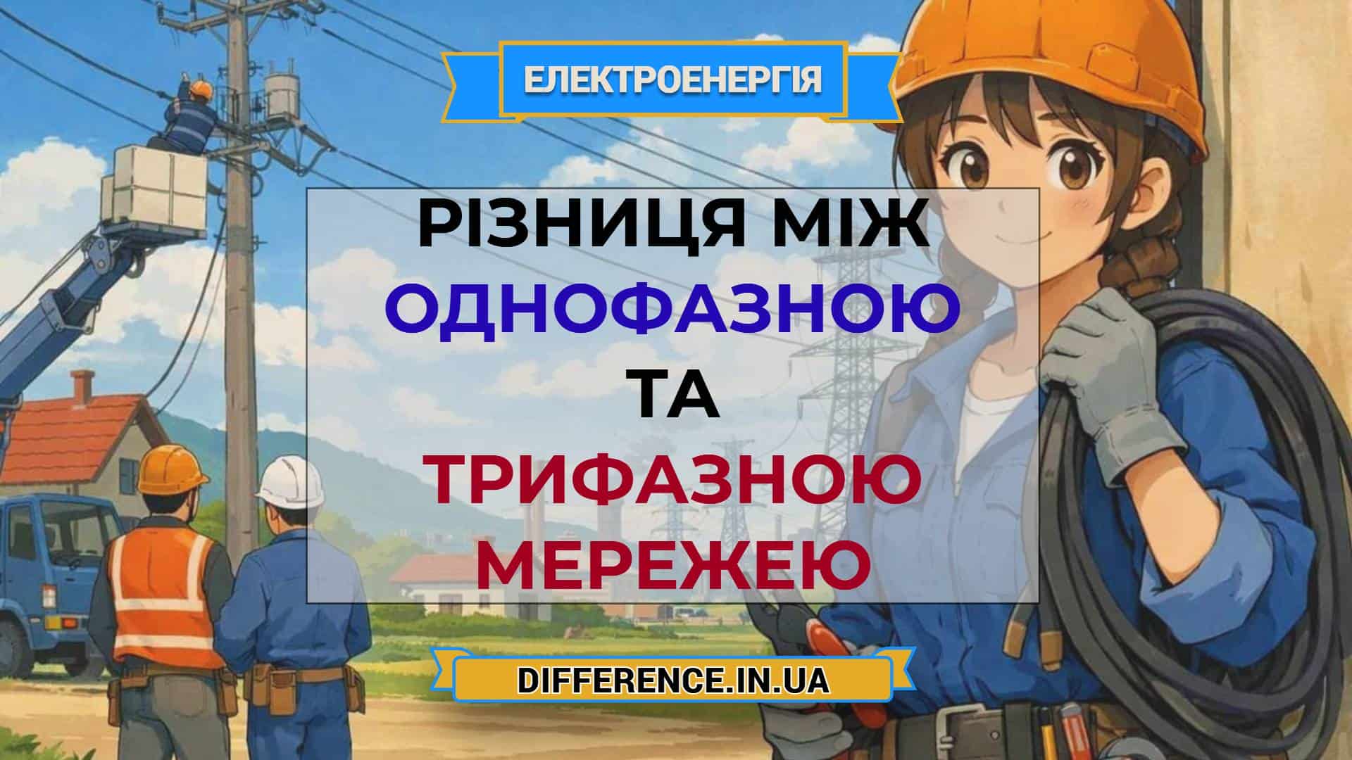 Різниця між однофазною та трифазною мережею