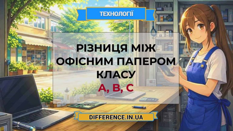 Різниця між офісним папером класу A, B, C