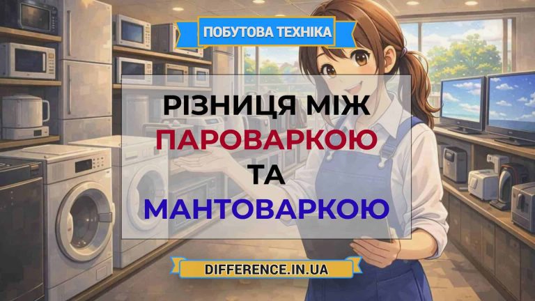 Різниця між пароваркою та мантоваркою