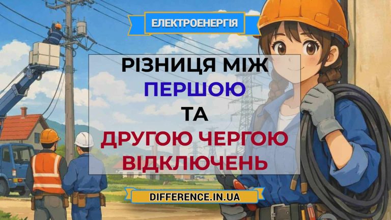 Різниця між першою та другою чергою відключень