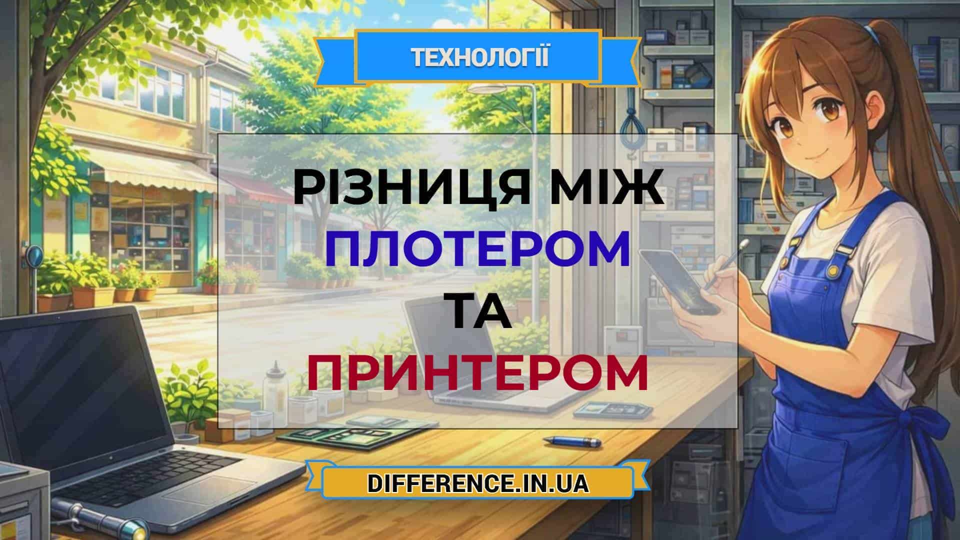 Різниця між плотером та принтером