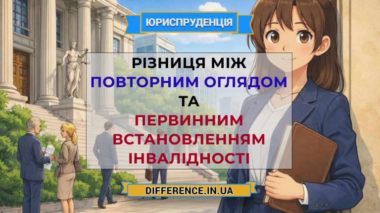 Різниця між повторним оглядом та первинним встановленням інвалідності