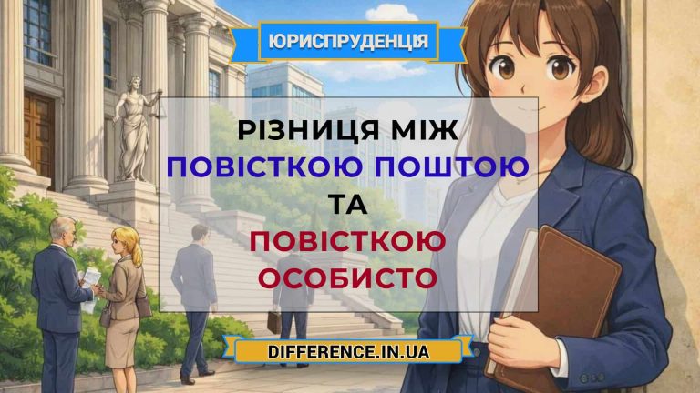 Різниця між повісткою поштою та повісткою особисто