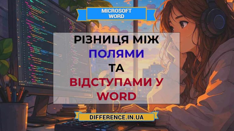 Різниця між полями та відступами у Word