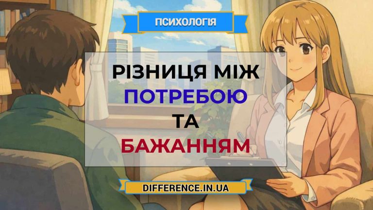 Різниця між потребою та бажанням