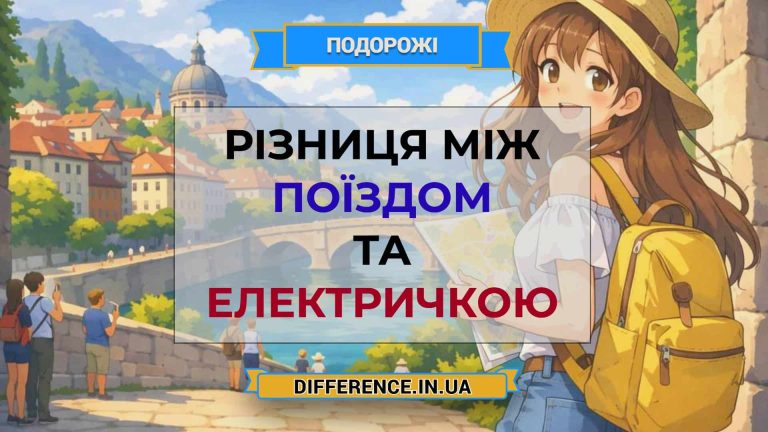 Різниця між поїздом та електричкою