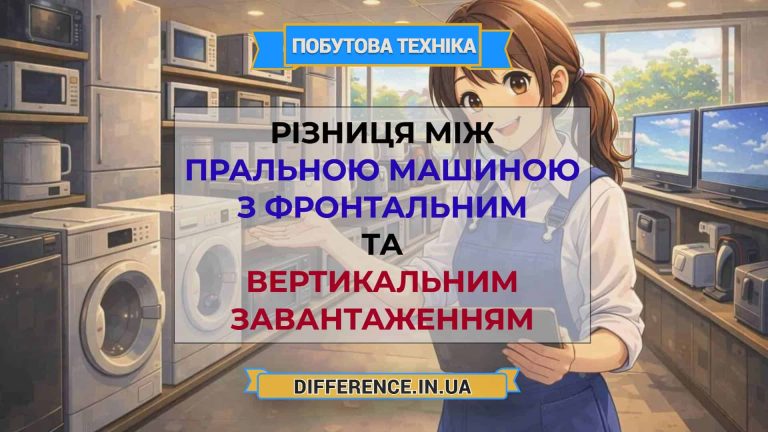 Різниця між пральною машиною з фронтальним та вертикальним завантаженням