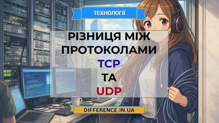 Різниця між протоколами TCP та UDP